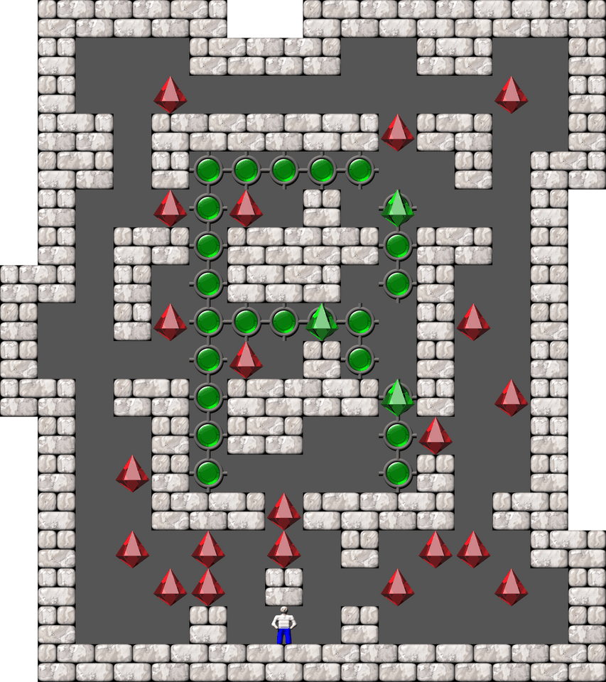 Sokoban Mass Remodel level 1233